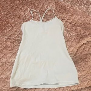 lululemon power pose Y tank top. light blue